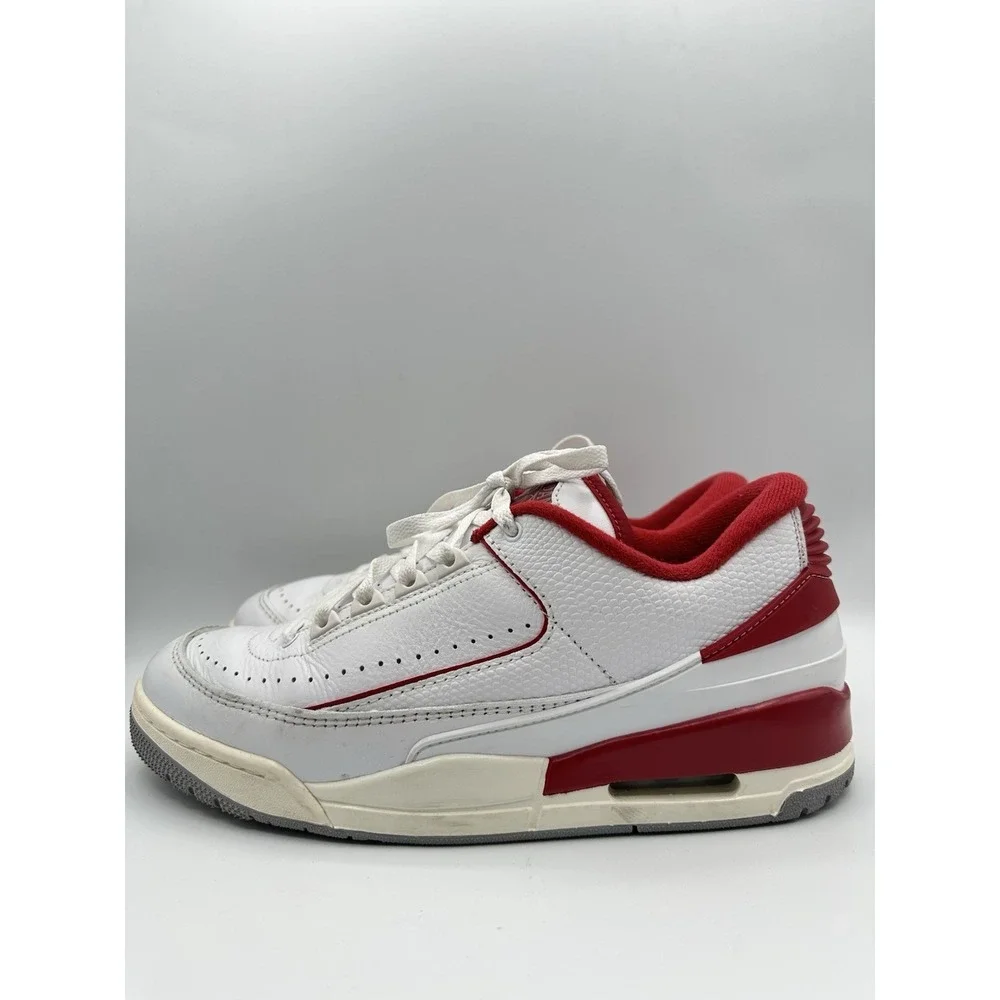 Nike Air Jordan 2/3 White Red Low Sneakers Men's Size 9.5 Clean w/ Box